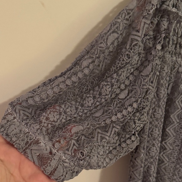 Cupio Charcoal Lace Blouse - Picture 3 of 7